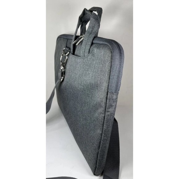 Voova Gray Padded Notebook Sleeve Bag with Strap - Picture 5 of 12